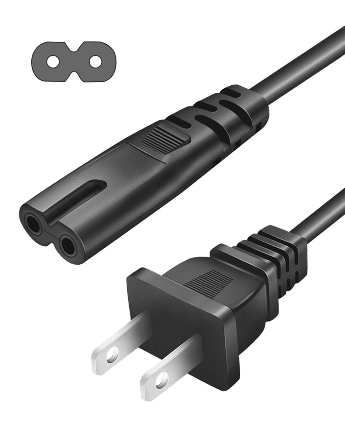 AC Power Cord for JBL PartyBox 320 310 110 120 100 200 300 710 1000 Portable Party Speaker ONN Large Party Speaker Replacement 2 Prong Charger Charging Cable 3 Feet