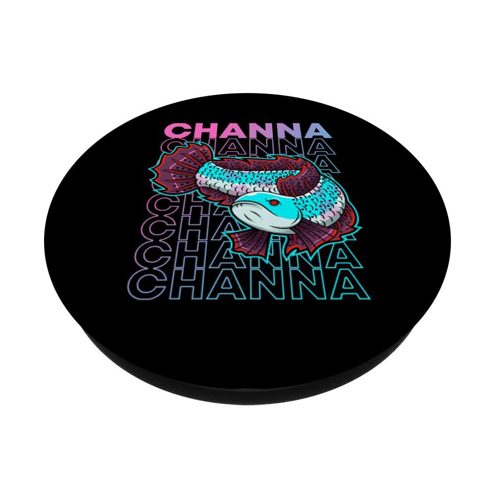 Channa 80's Style Snakehead Monster Fisk Keeper PopSockets Standard PopGrip - Image 2
