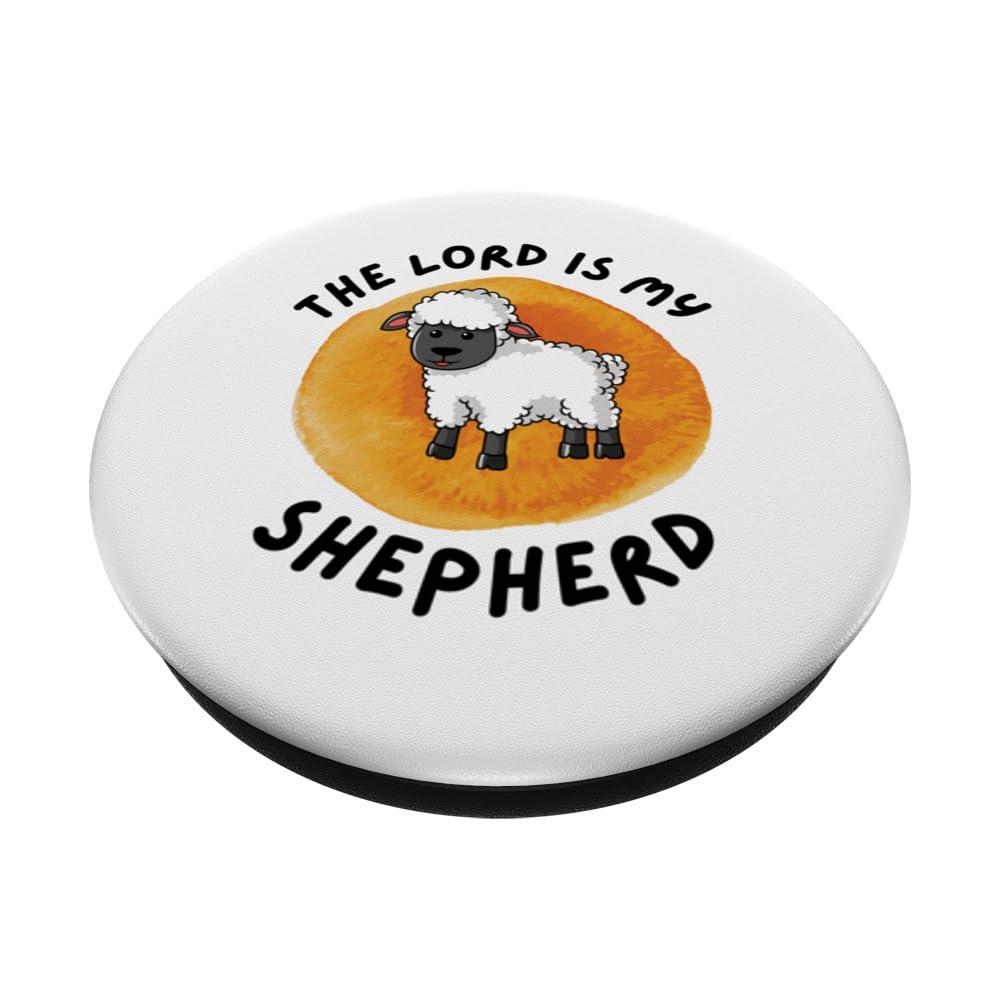 Psalm 23 For Kids Cute Sheep The Lord Is My Shepherd Bible PopSockets Standard PopGrip - Image 2