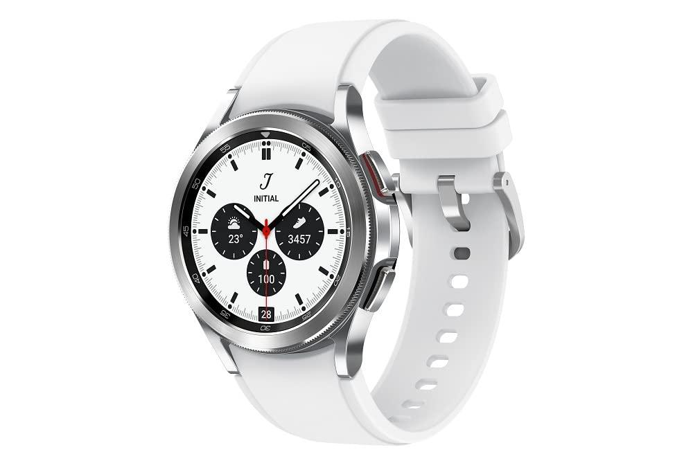 SAMSUNG Galaxy Watch 4 Classic 46mm Smartwatch with ECG Monitor Tracker for Health, Fitness, Running, Sleep Cycles, GPS Fall Detection, Bluetooth, US Version, Silver