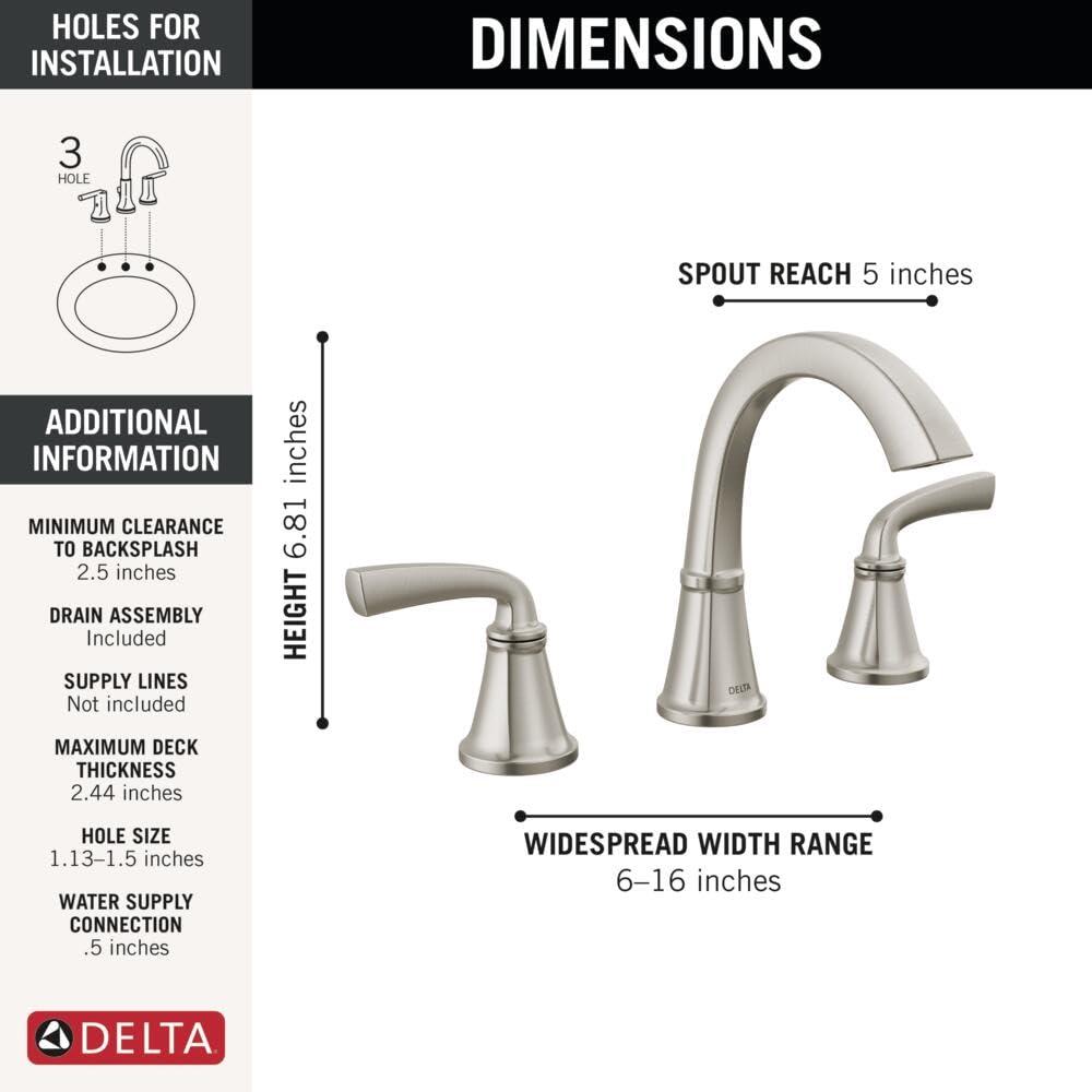 Delta 35864LF-SP Geist Bathroom Faucet, SpotShield Brushed Nickel - Image 2