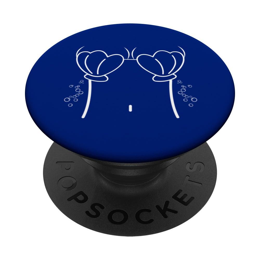 Mermaid Shell Bra Cleavage Torso Belly Button Costume PopSockets Standard PopGrip