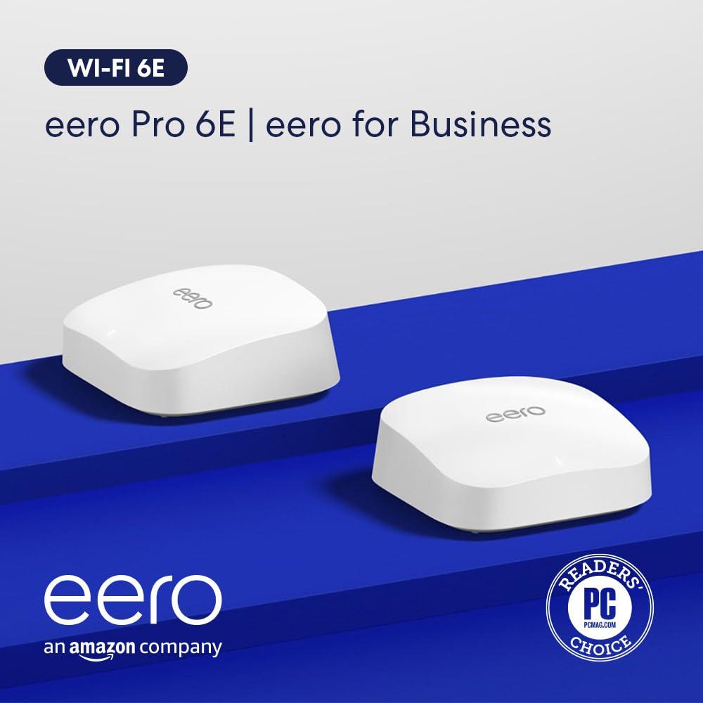 Amazon eero Pro 6E mesh wifi system with 1 month free eero for Business (auto-renews annually) - Coverage up to 4,000 sq. ft., Connect 100+ devices, 2-pack - Image 8