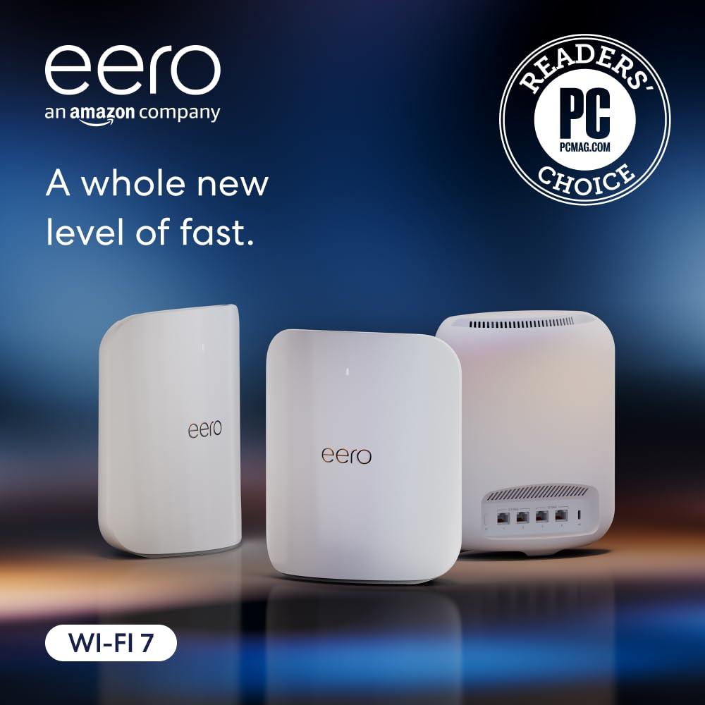 Amazon eero Max 7 mesh wifi system (newest model) - Supports internet plans up to 10 Gbps, Coverage up to 7,500 sq. ft., Connect 750+ devices, 3-pack - Image 7