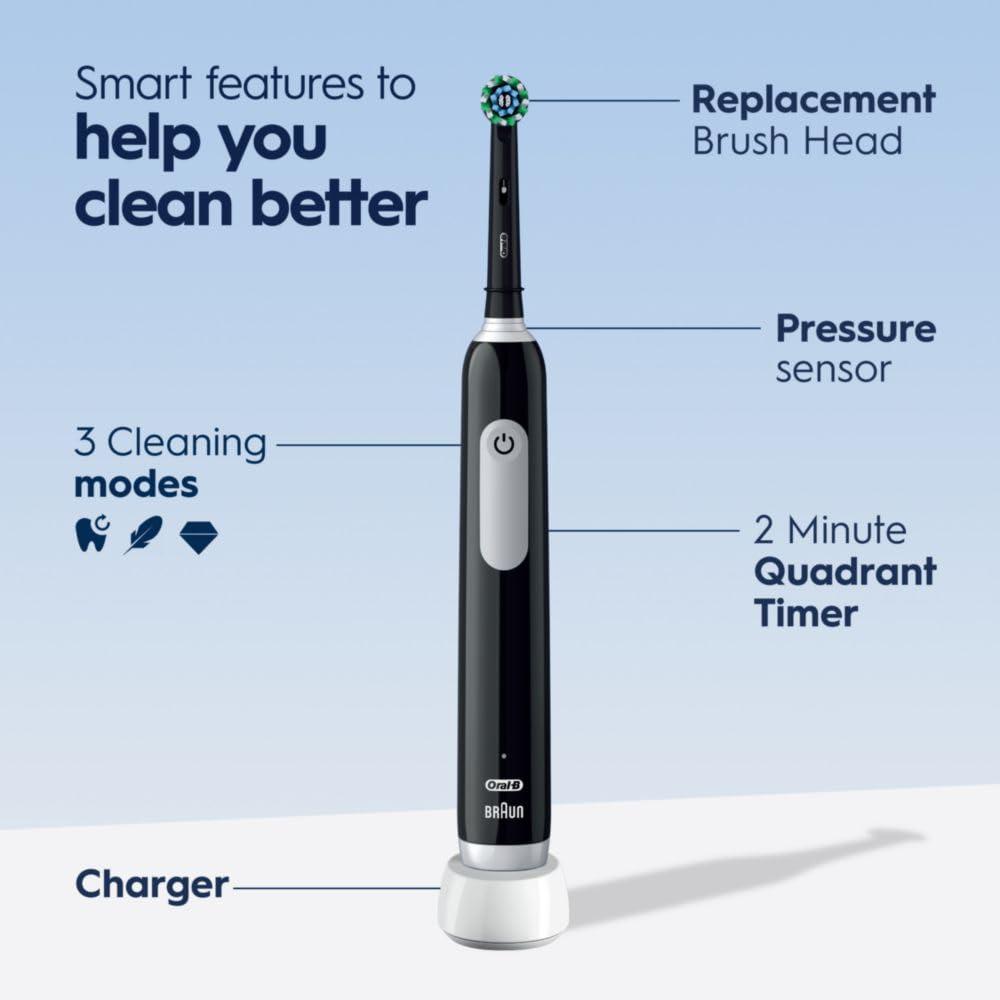 Oral-B Pro 1000 Rechargeable Electric Toothbrush, Black - Image 2