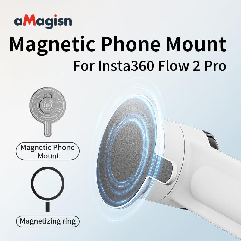 Rszfnjxry Magnetic Mount Adapter Accessories Compatible with Insta360 Flow 2 Pro Smartphone Gimbal Stabilizer - Image 4