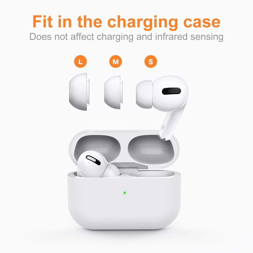 Link Dream 12 Pieces Replacement Ear Tips for AirPods Pro / AirPods Pro 2 Silicon Ear Buds Tips with Portable Storage Box (S/M/L) (6 Pairs) - Image 2