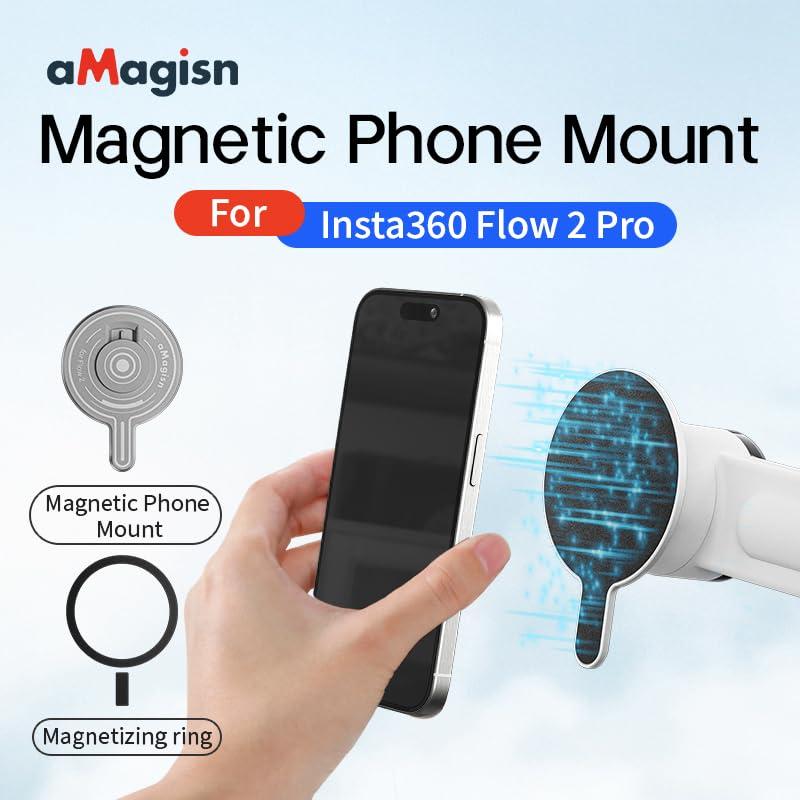 Rszfnjxry Magnetic Mount Adapter Accessories Compatible with Insta360 Flow 2 Pro Smartphone Gimbal Stabilizer - Image 3