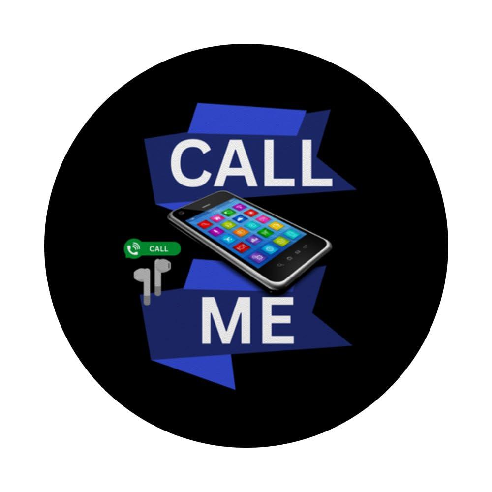 Call Me With Mobile Cellphone Wireless Earbuds Accessories PopSockets Standard PopGrip - Image 3