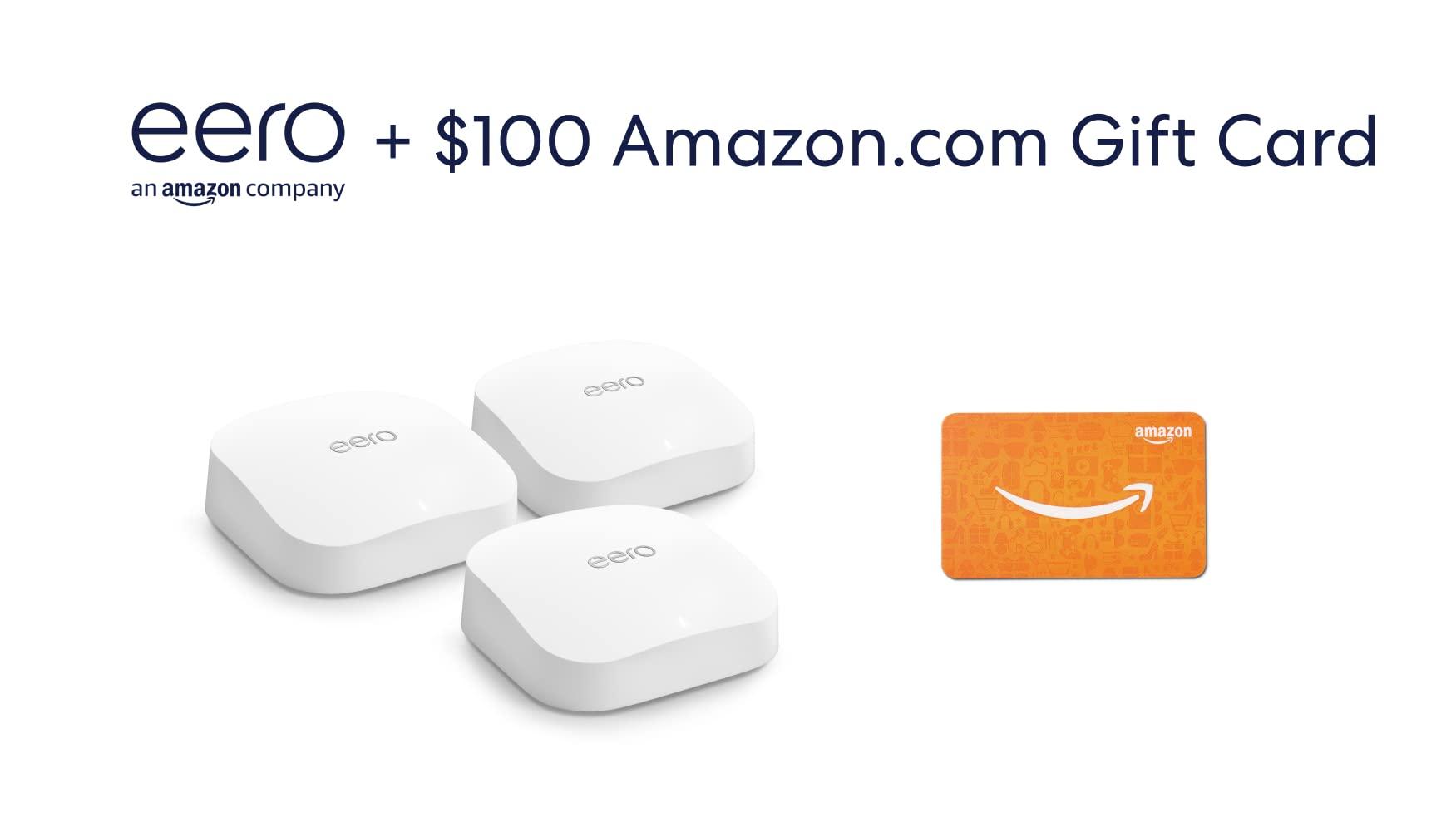 Amazon eero Pro 6E system (3-pack) with $100 Amazon.com Gift Card - Image 8