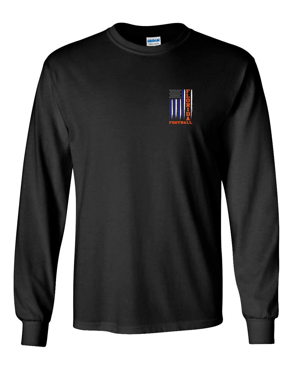 Football Team Color American Flag Long Sleeve Unisex T-Shirt - Image 2