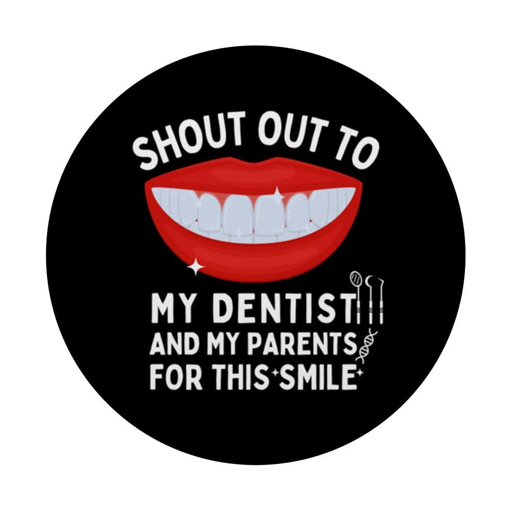 Shout Out To Dentist Teeth Whitening Toothpaste Strips Pen PopSockets Standard PopGrip - Image 3