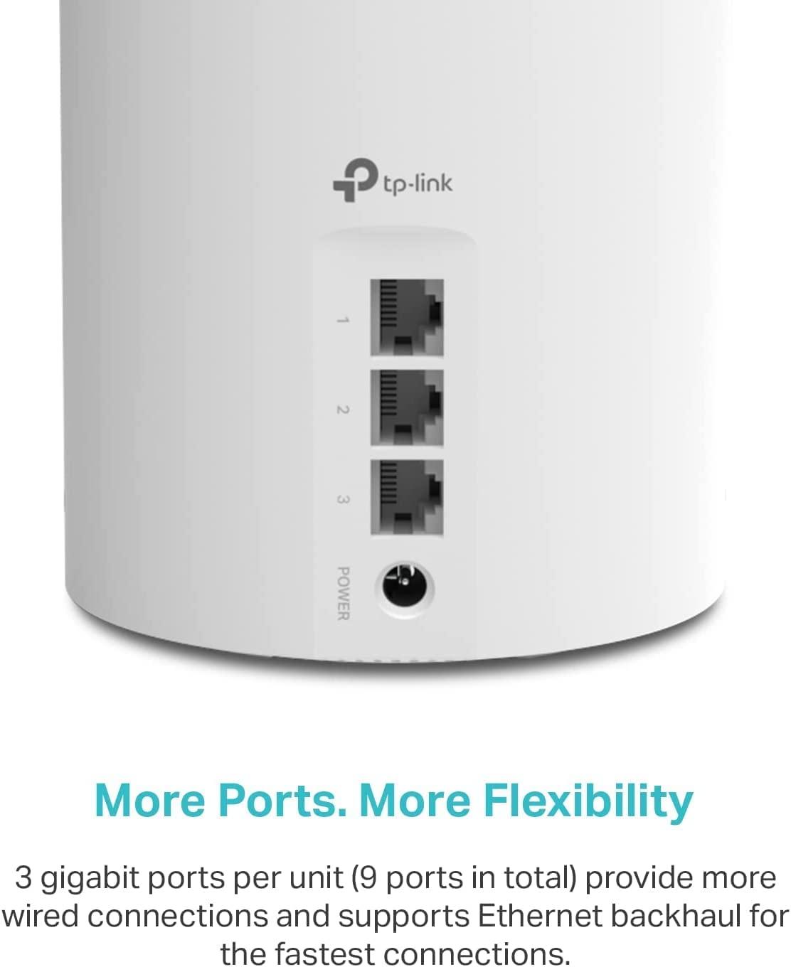 TP-Link Deco AX3000 WiFi 6 Mesh System(Deco X55) - Covers up to 6500 Sq.Ft. , Replaces Wireless Router and Extender, 3 Gigabit ports per unit, supports Ethernet Backhaul (3-pack) - Image 5