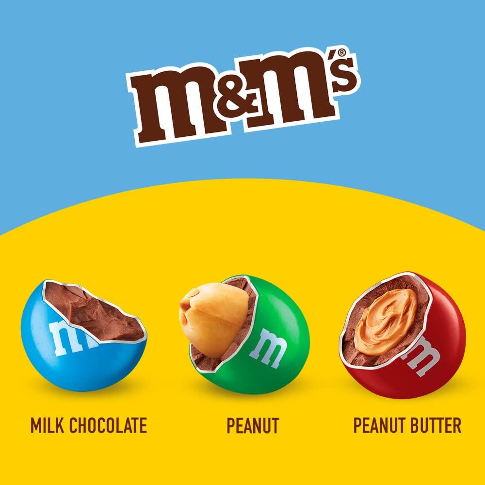 M&M'S Milk Chocolate Summer Candy, Variety Pack, Full Size, Pack of 18 Bulk Candy Chocolate - Image 3