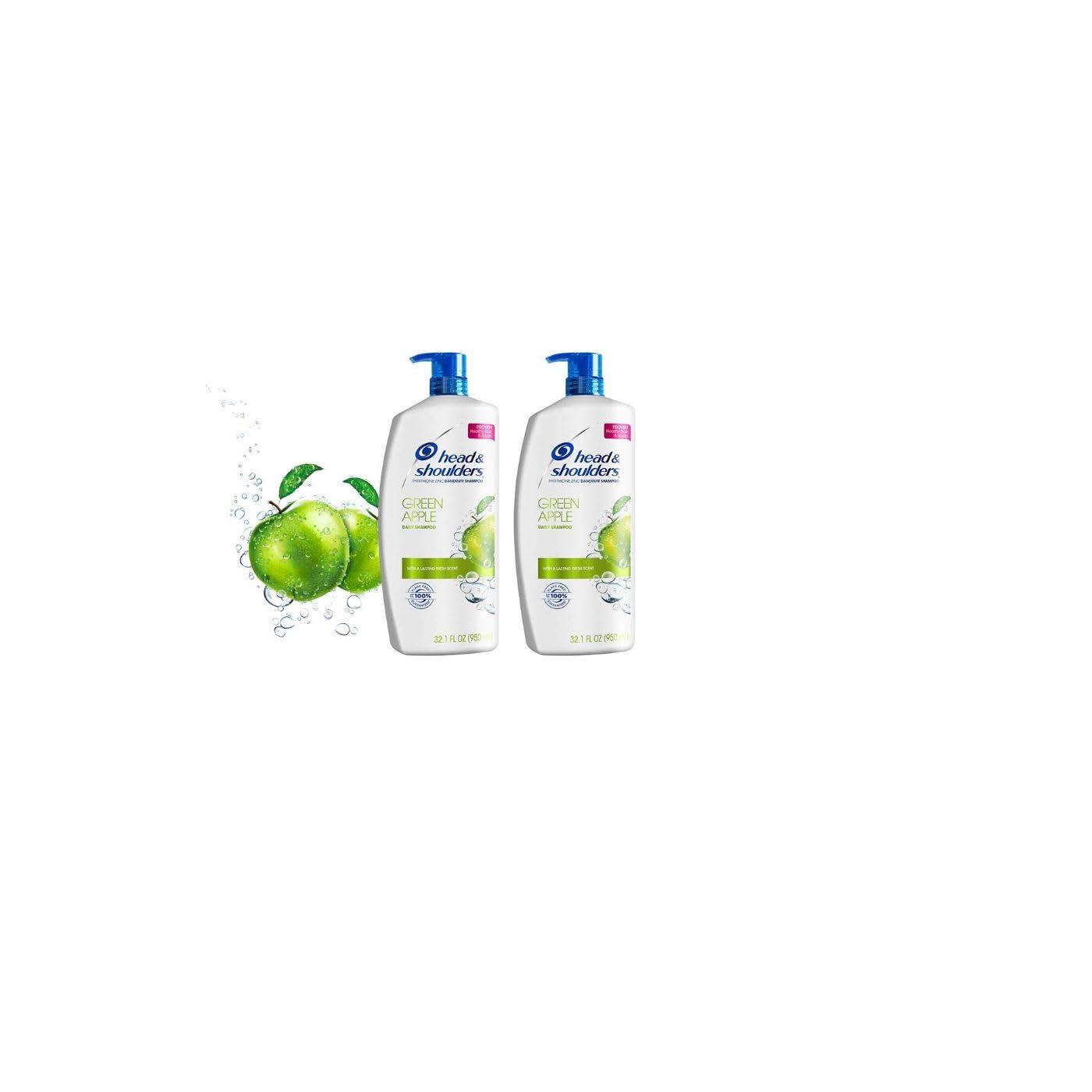 Head & Shoulders Dandruff Shampoo, Clinically Proven Anti Dandruff & Scalp Care Treatment, Fresh Green Apple Scent, Paraben-Free, 32.1 Fl Oz Each, 2 Pack - Image 11
