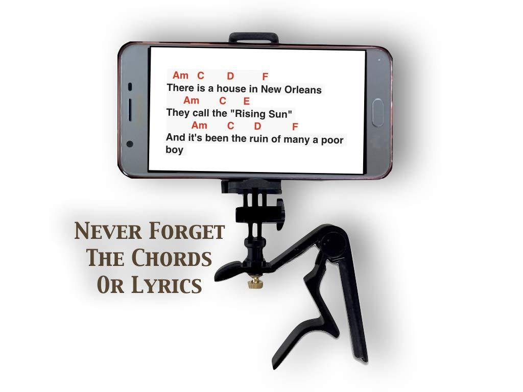 Smart-Po Smartphone Guitar Capo | Android and iPhone Compatible Dock Headstock Neck Clamp | Cell Phone Holder Aid Musicians | Electric or Acoustic Guitars - Image 6