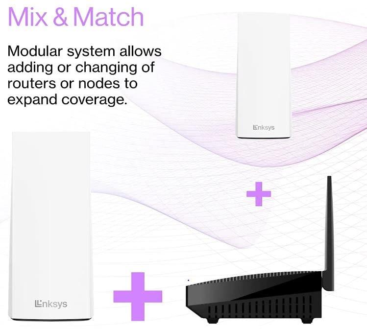 Linksys MX8000/MX8400 Mesh WiFi Router - AX4200 WiFi 6 Router - Velop Tri-Band WiFi Mesh Router - WiFi 6 Mesh Computer Routers for Wireless Internet - Connect 80+ Devices, 5,400 Sq Ft, 2-Pk - Image 7