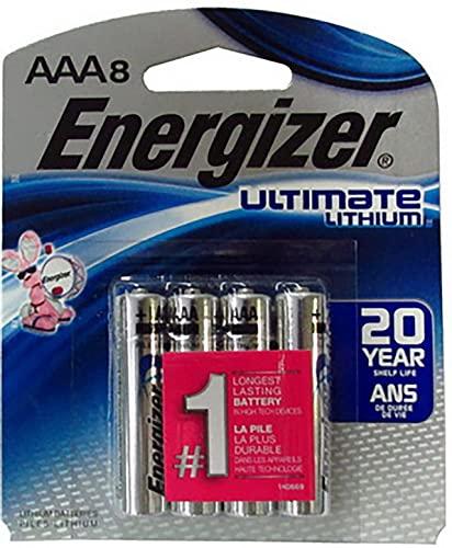 Energizer(R) Ultimate Lithium(TM) Batteries, AAA, Pack of 8, L92SBP-8
