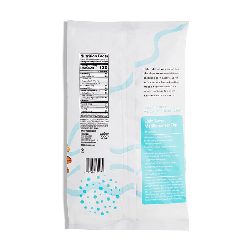 365 by Whole Foods Market, Sea Salt Pita Chips, 9 OZ - Image 2