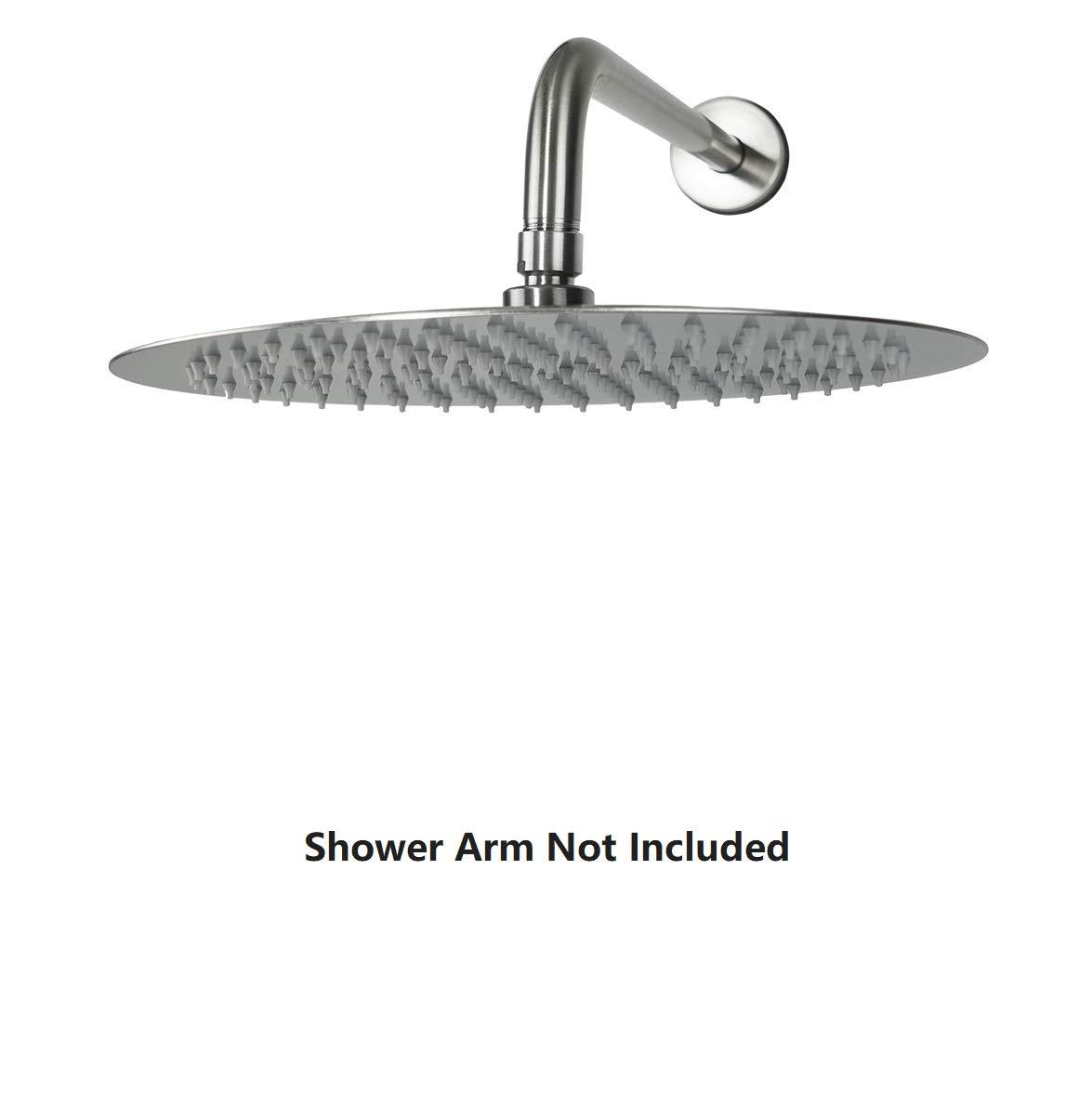 NearMoon Rain Shower Head, Ultra-Thin Design-Pressure Boosting, Awesome Some Experience, High Flow Stainless Steel Rainfall Head (12 Inch, Brushed Nickel) - Image 5