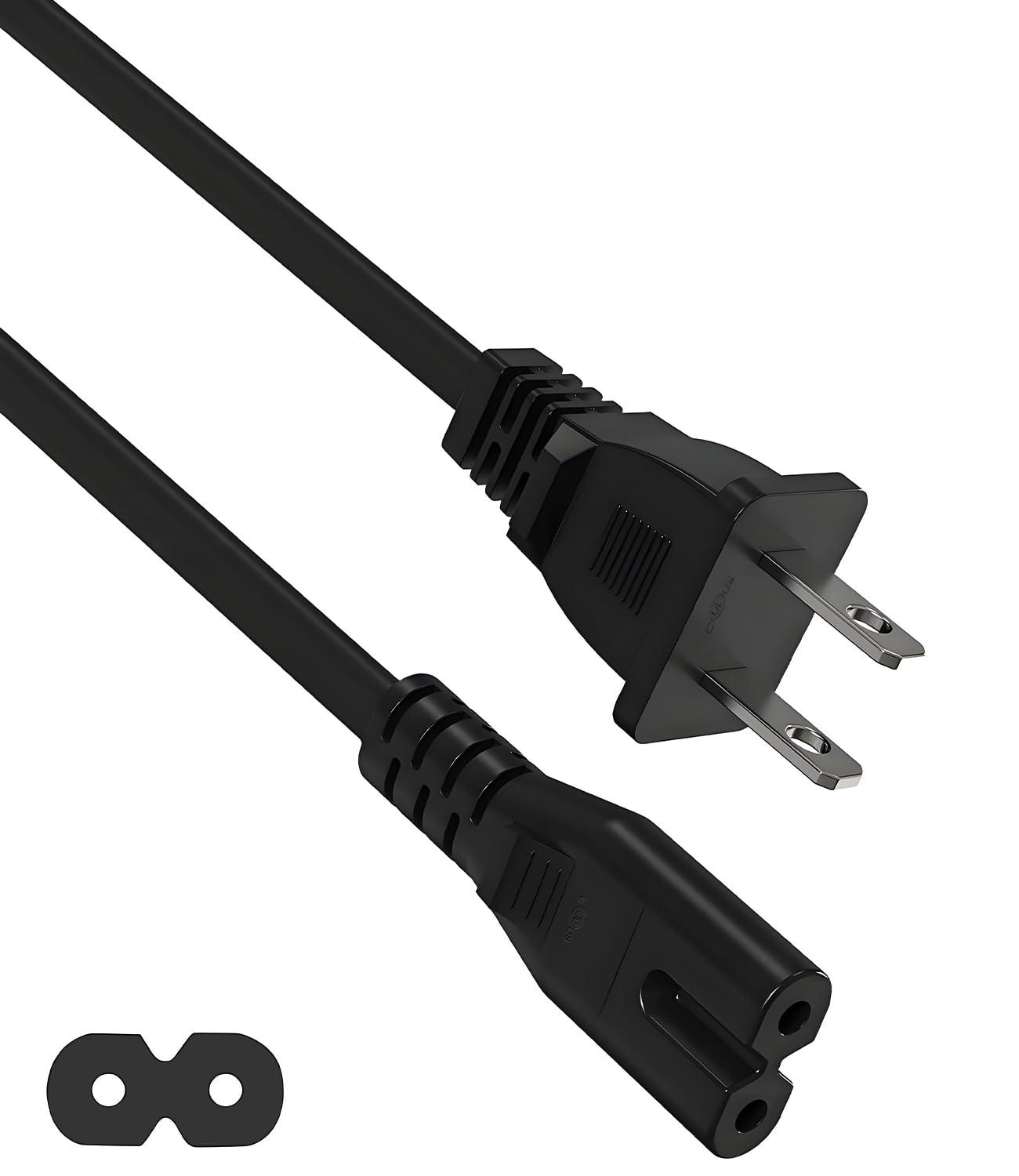 AC Power Cord for JBL PartyBox 710 1000 100 110 120 320 200 300 310 Encore On-The-Go Speaker JBL Soundbar 9.1 5.1 3.1 2.1 Replacement 2 Prong Charger Charging Cable 6 Feet