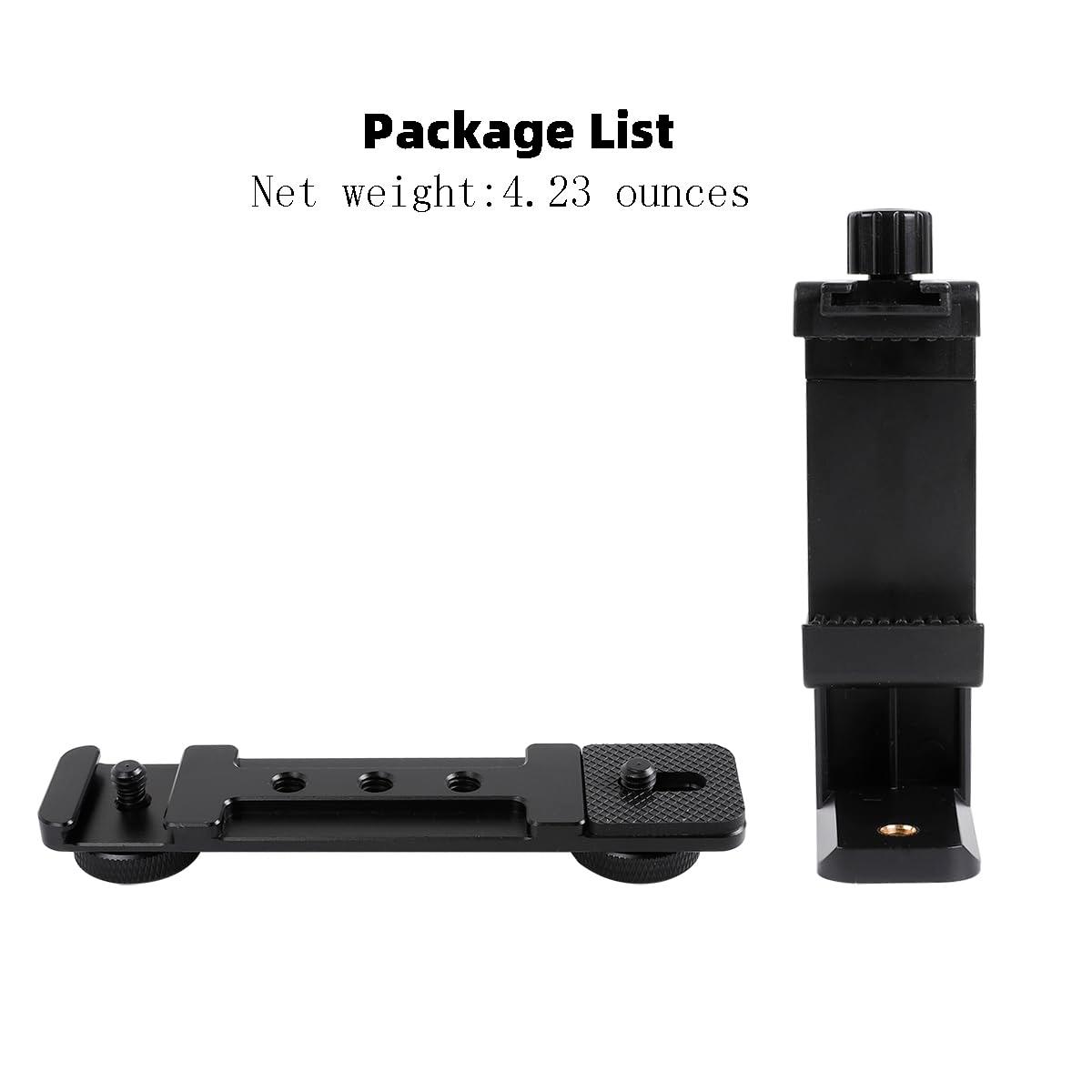 Leenconghui Phone Holder for DJI Osmo Pocket 3, Cell Phone Mount Expansion Accessories with 1/4" Thread Hole Used with Tripod and Extension Rod - Image 7