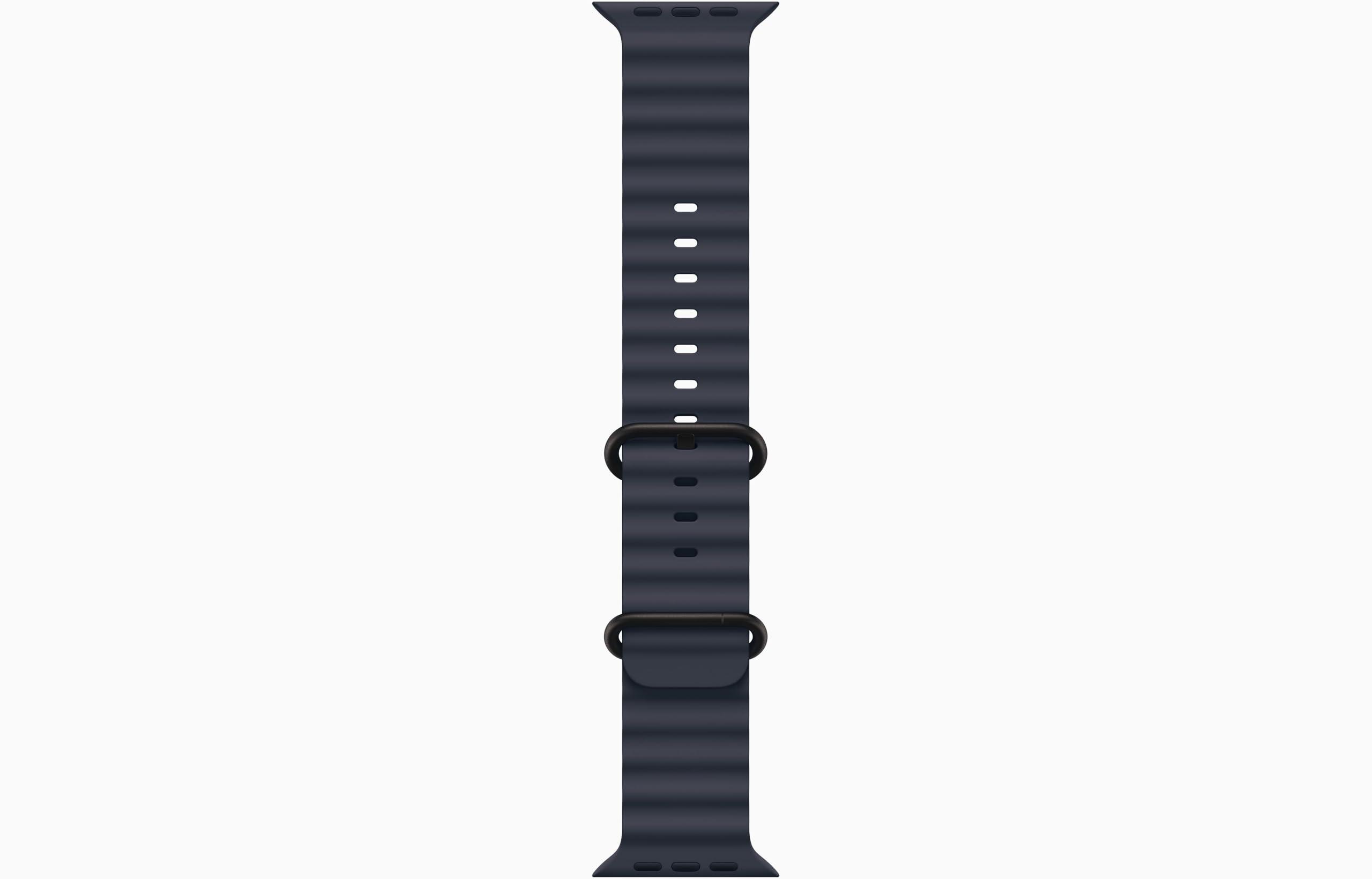 Apple Watch Ultra 2 (GPS + Cellular, 49MM) - Black Titanium Case with Black Ocean Band (Renewed) - Image 6