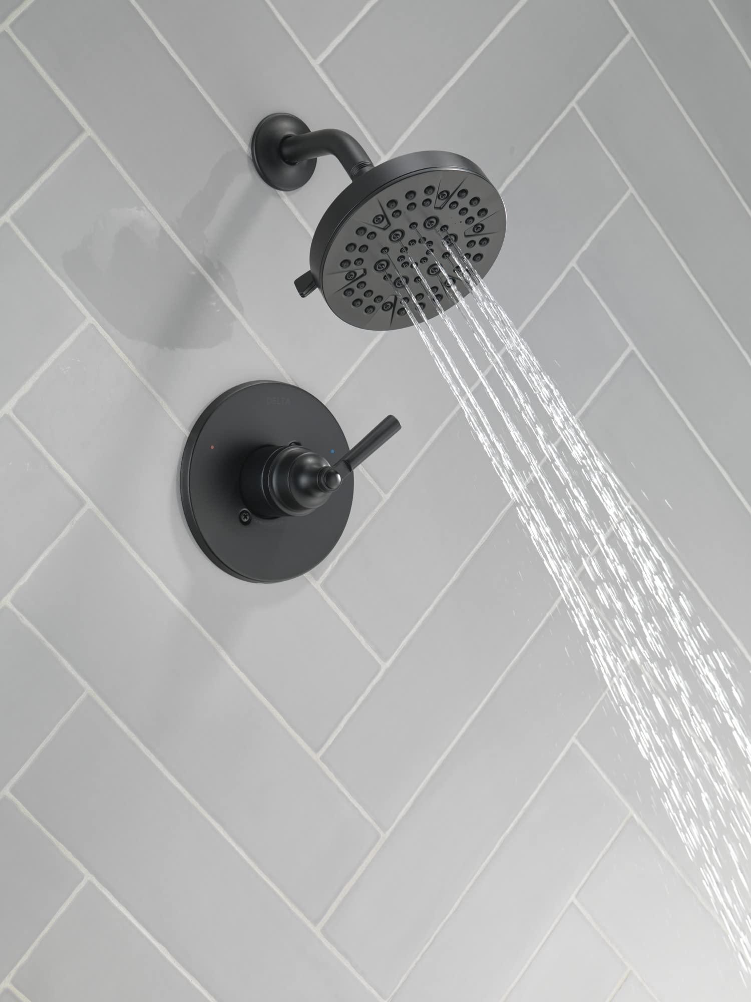 Delta T14235 Saylor Monitor 14 Series Single Function Pressure Balanced Shower Only - Less Rough-In Valve - Matte Black - Image 2