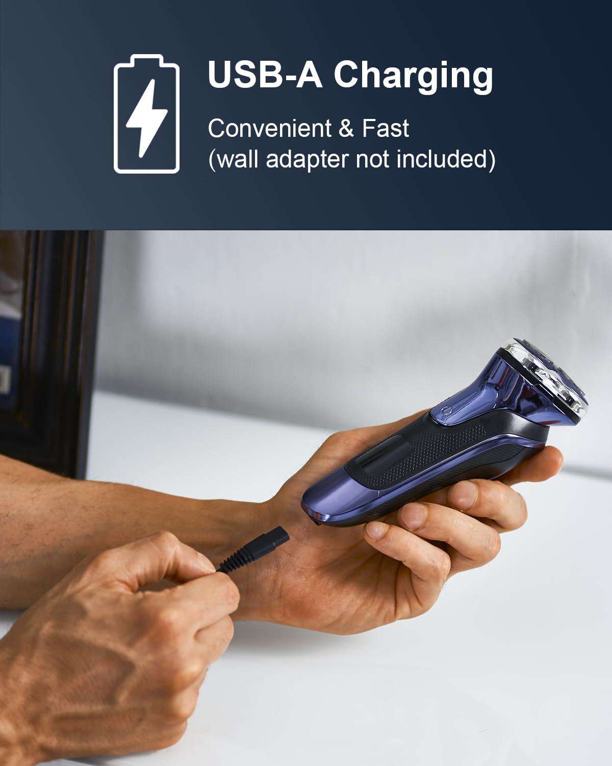Electric Razor for Men, Electric Shaver for Men Face, Rechargeable Wet Dry Waterproof Cordless Shaver with Pop Up Trimmer - Image 8