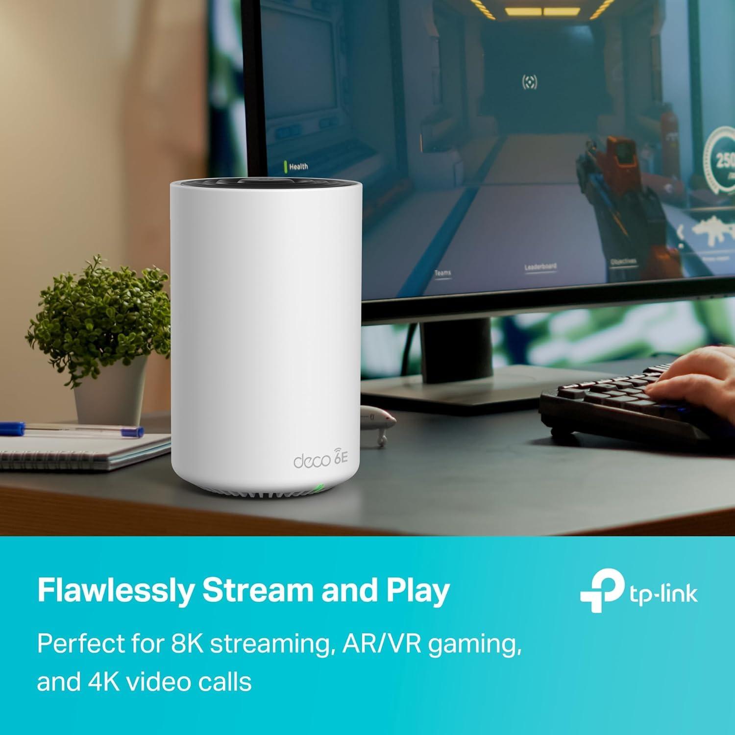 TP-Link Deco AXE4900 Tri-Band WiFi 6E Mesh WiFi System (Deco XE70 Pro) - 2.5G WAN/LAN Ports, 4.9 Gbps Wi-Fi 7,200 Sq. Ft Coverage, Connect up to 200 Devices, New 6 GHz Band, 3-Pack 2024 Release - Image 9