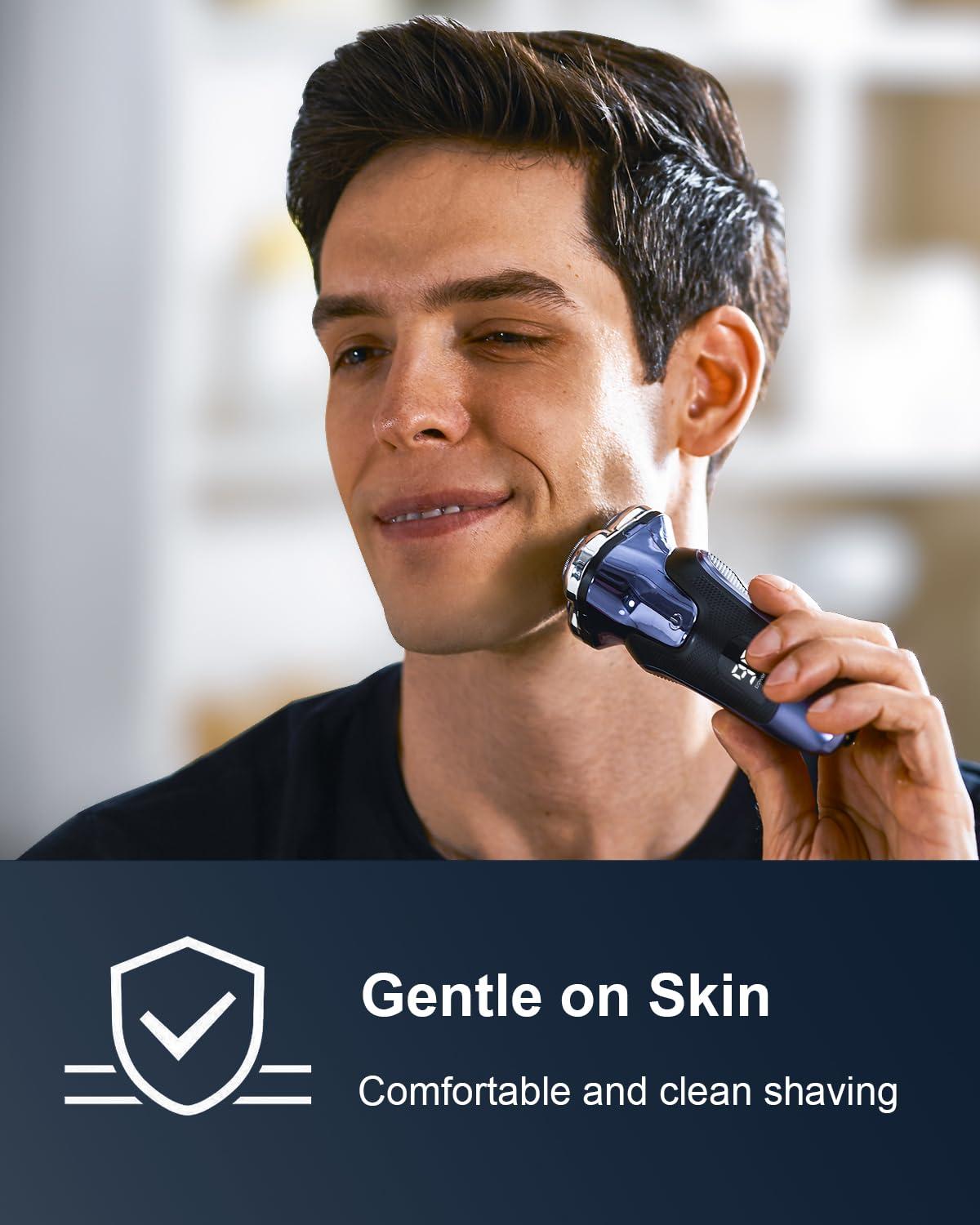 Electric Razor for Men, Electric Shaver for Men Face, Rechargeable Wet Dry Waterproof Cordless Shaver with Pop Up Trimmer - Image 5