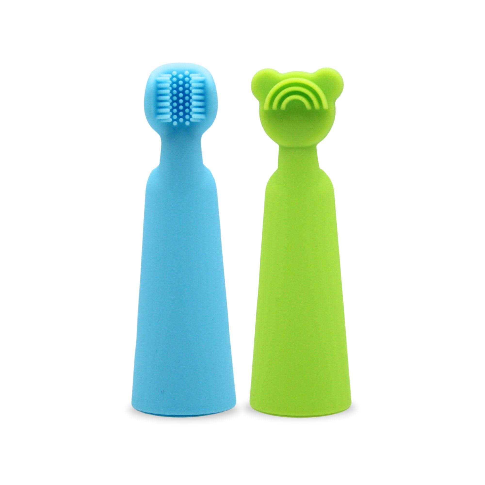 oogiebear Baby Finger Brush & Tongue Scraper - Gentle Oral Care, Soft Silicone, BPA-Free, for Infants & Toddlers - Image 2