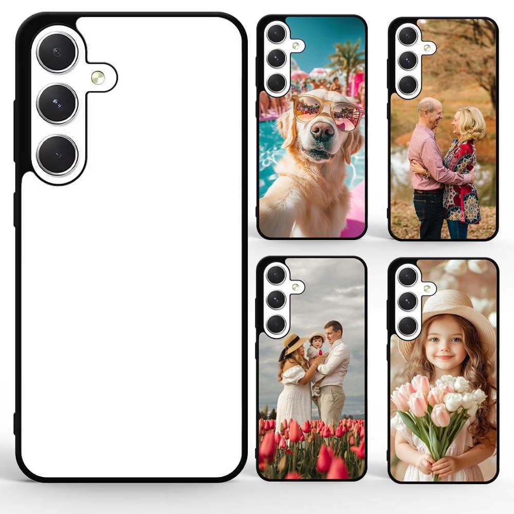 FOQENCCI 5 Piece Phone Case Compatible for Samsung Galaxy S25 Plus Sublimation Blank Case with Soft TPU + Hard PC Printable Blank Aluminum DIY Custom Phone Cover