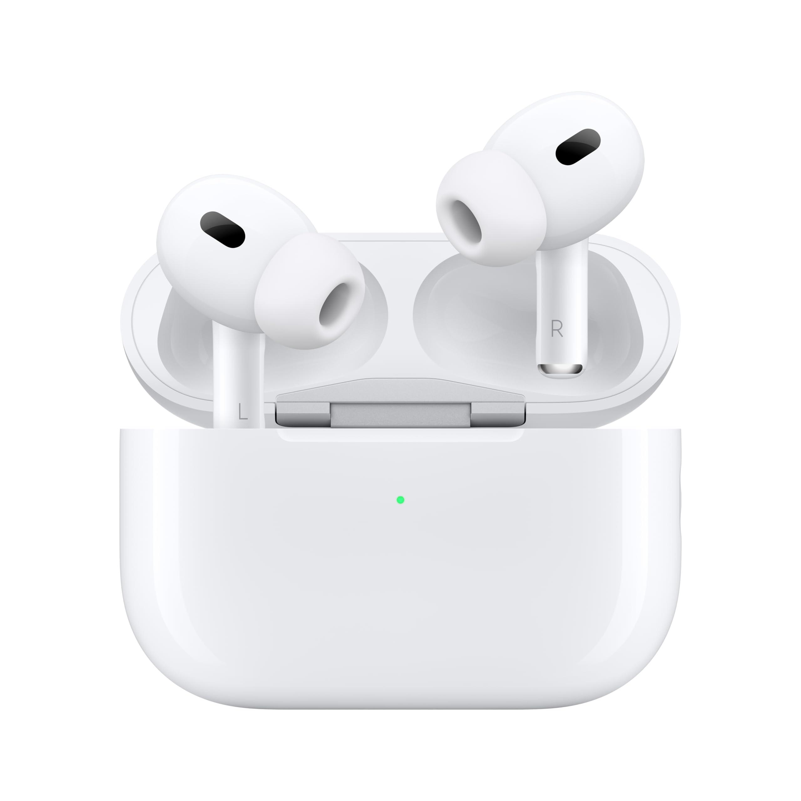 Apple AirPods Pro (2nd Generation) Wireless Ear Buds with USB-C Charging, Up to 2X More Active Noise Cancelling Bluetooth Headphones, Transparency Mode, Adaptive Audio, Personalized Spatial Audio - Image 2