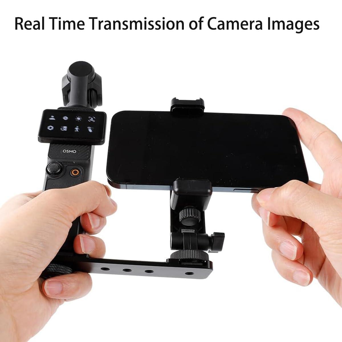 PellKing Osmo Pocket 3 Phone Holder Set Expansion Accessories + Universal Mini Extension Pole Tripod Compatible with DJI OSMO Pocket 3 and Smartphone - Image 4