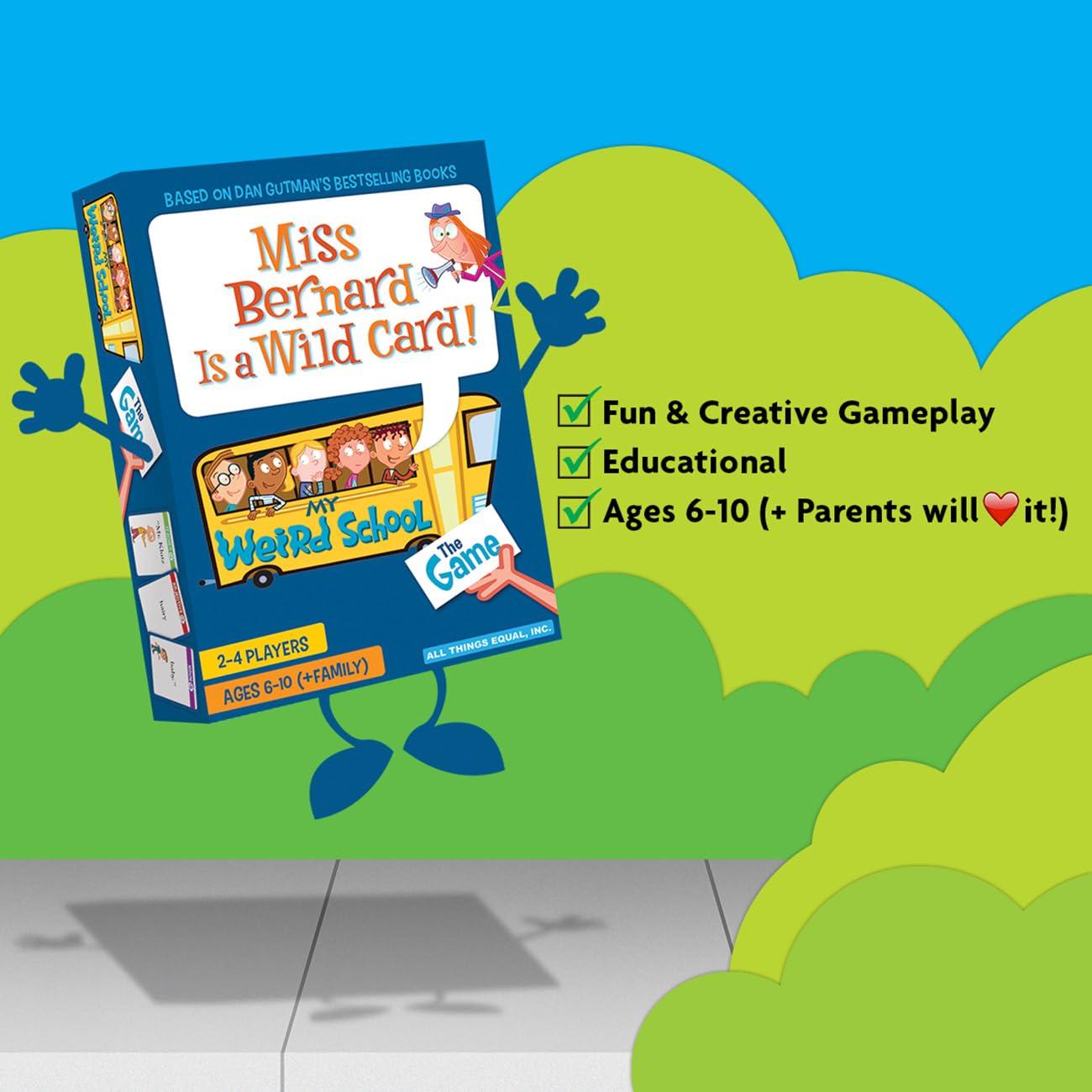 All Things Equal, Inc. THE OFFICIAL MY WEIRD SCHOOL GAME - MISS BERNARD IS A WILD CARD, Fun + Educational Game for Elementary School Kids, 2-4 Players, Ages 6-10 (+ Family) - Image 5