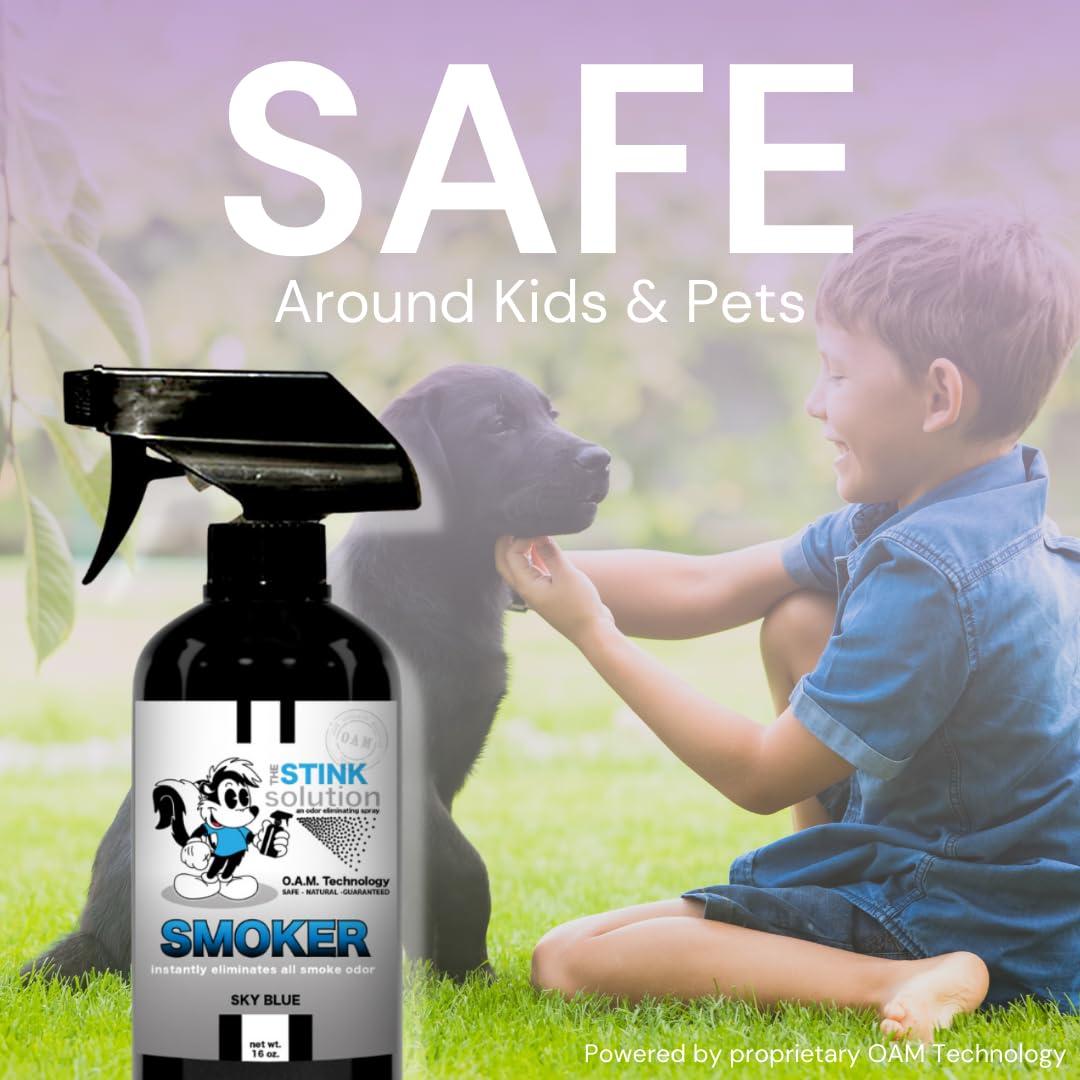 The Stink Solution Smoke Odor Eliminator Spray - Completely Remove Smoke Smell From House, Car, Clothes, Hands, Hair, & More - Best Odor Eliminator For Smoke - Bamboo Teak Fragrance - 2 16 oz Bottles - Image 6