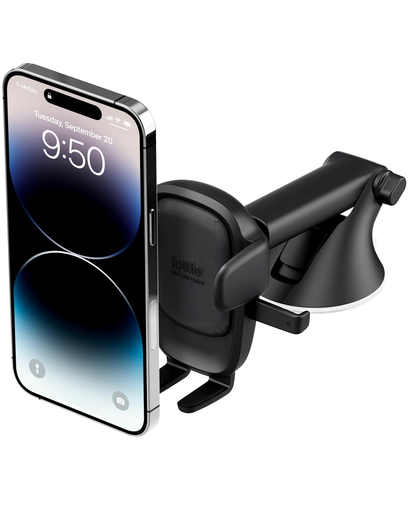 iOttie Easy One Touch Advanced Universal Car Mount Dashboard & Windshield Suction Cup Phone Holder for iPhone Samsung, Google, All Smartphones