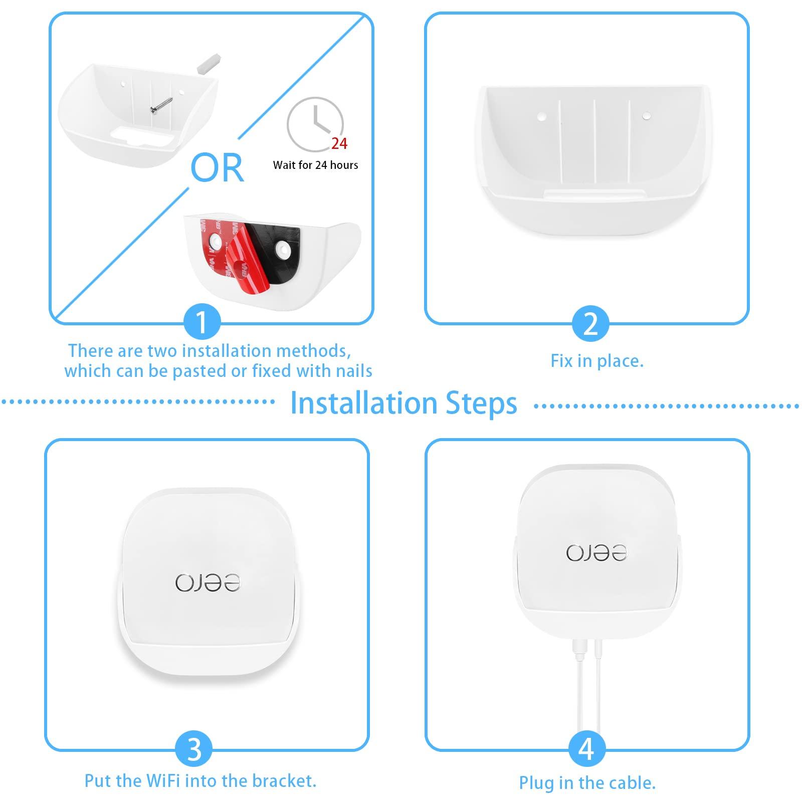 Wall Mount for eero 6 Plus Dual-Band Mesh Wi-Fi 6 (Strongly Adhesive Two-Way Installation, 1 Pack) - Image 5