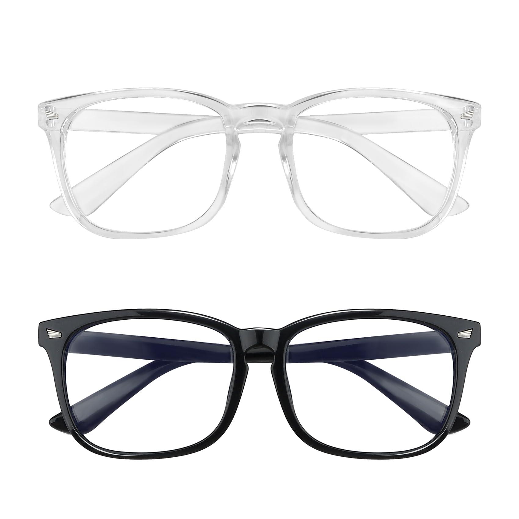 Yekepal Blue Light Blocking Glasses, 2 Pack Blue Light Glasses Men, Blue Light Glasses Women Eyeglasses Bluelight Eyestrain