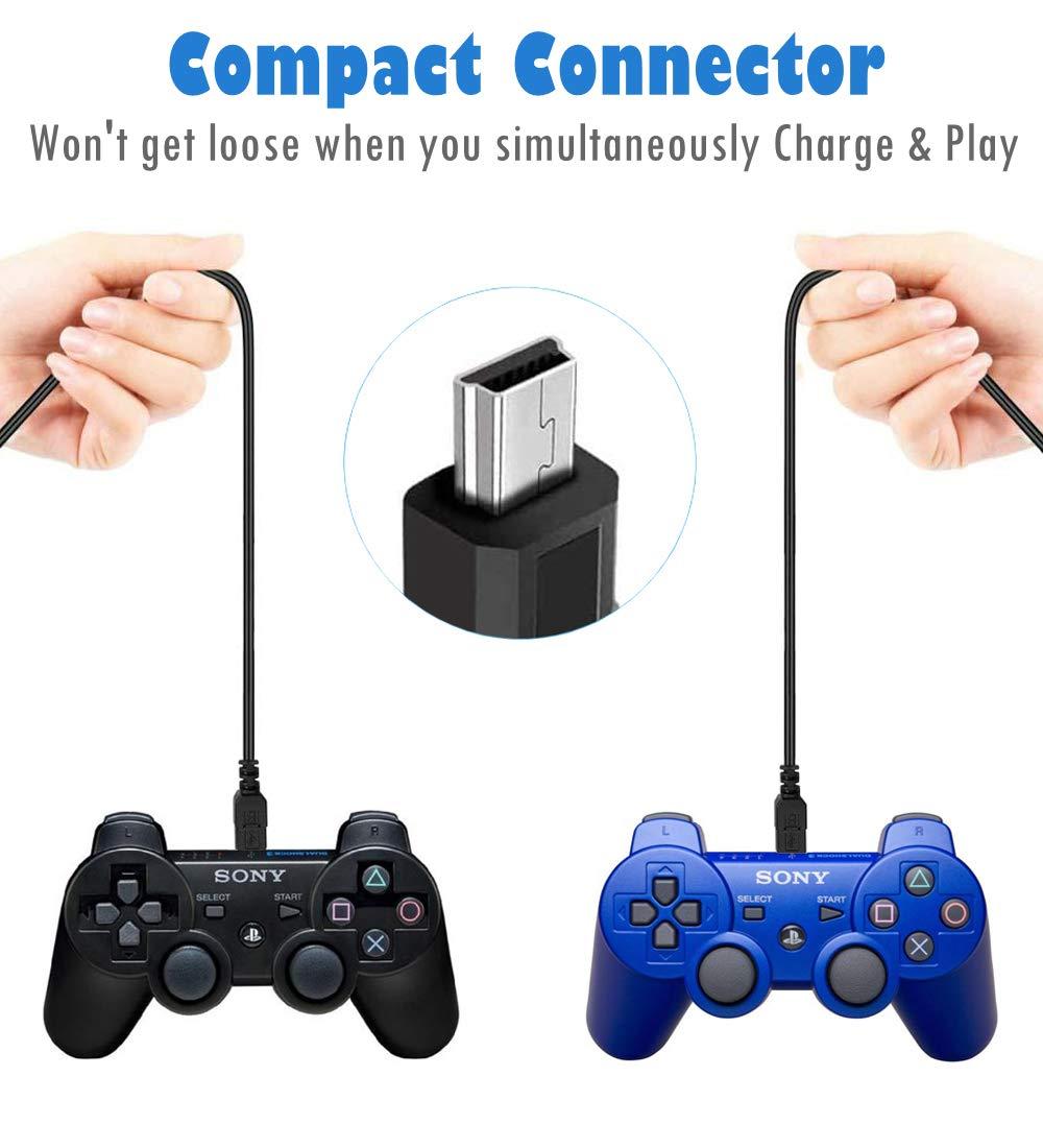 BATSOEASY 2 Pack 10ft PS3 Controller Charging Cable, USB 2.0 Type A to Mini B Cable Sync Cord for Sony PlayStation 3 / PS3 Slim/PS Move Controllers, Cell Phones, Digital Cameras, TI-84 Plus CE etc - Image 6