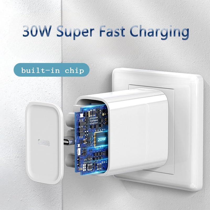 iPhone 16 15 Fast Charging [Apple MFi Certified] 30W USB C Charger Block Type C Charger 2 Pack 6FT Cord Compatible with iPhone 16/16 Plus/16 Pro/16 Pro Max/iPhone 15/15 Pro Max - Image 2