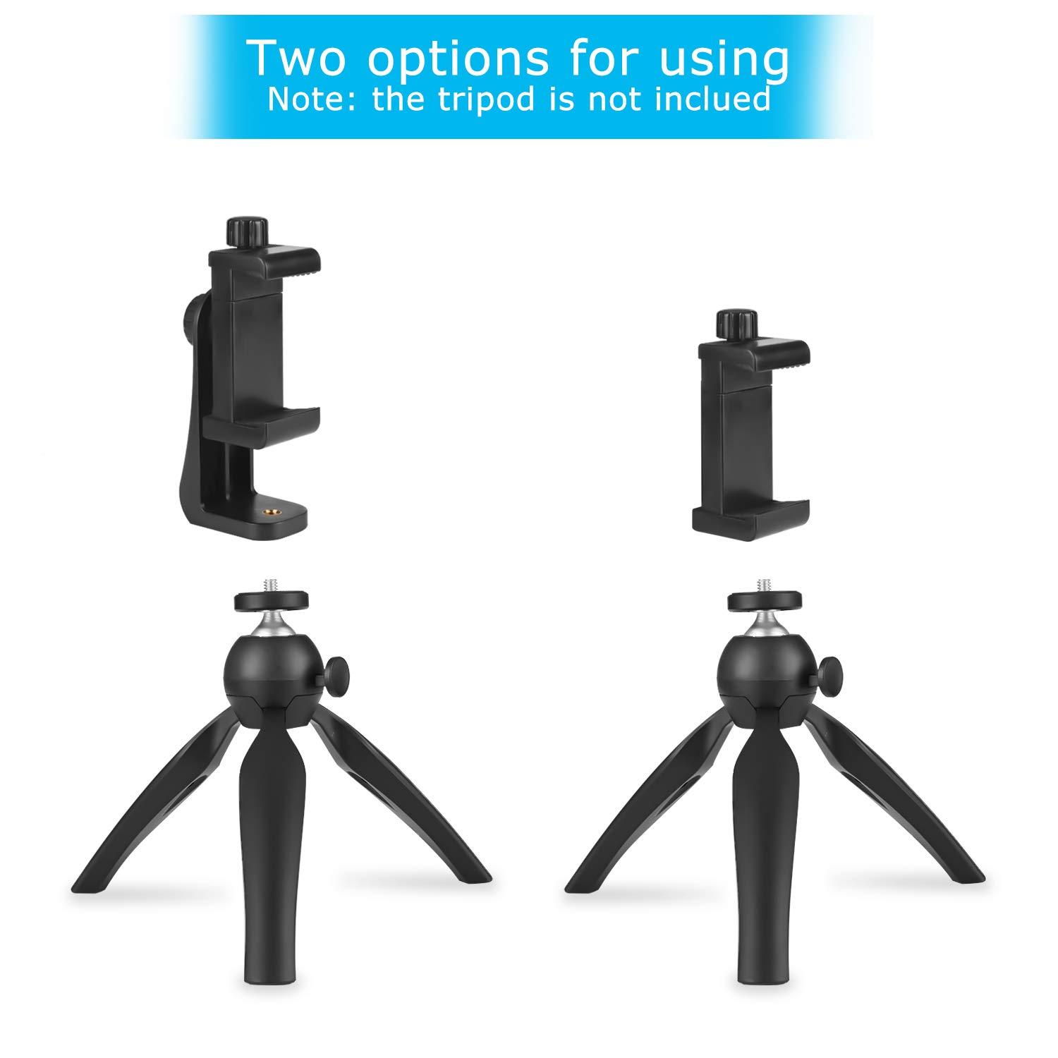 SharingMoment Premium Smartphone Holder/Vertical and Horizontal Tripod Mount Adapter Rotatable Bracket with 1/4 inch Screw/Adjustable Clip for iPhone, Android Cell Phone, Selfie Stick, Camera Stand - Image 6