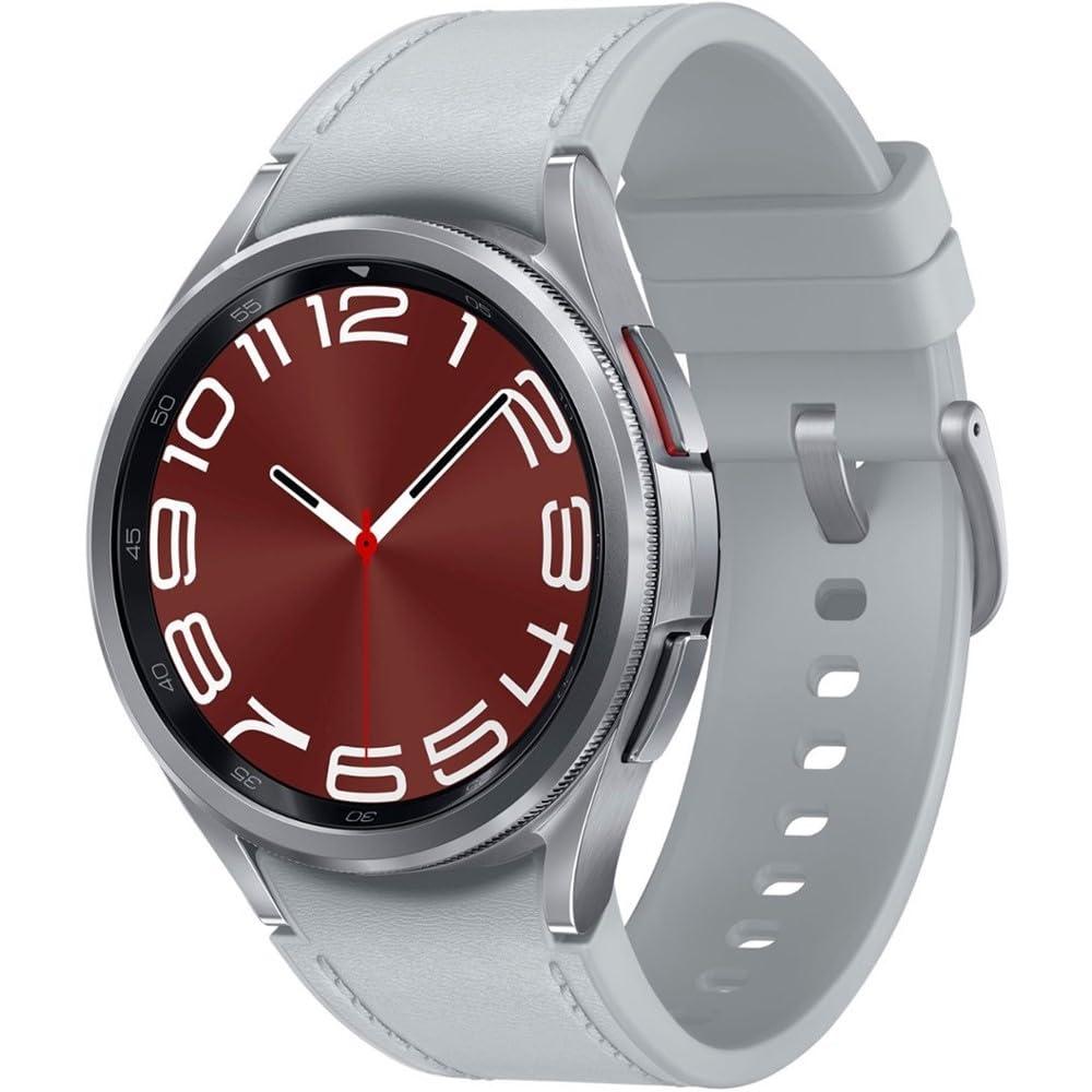 SAMSUNG Galaxy Watch 6 Classic 43mm Stainless-Steel Smartwatch w/Fitness Tracker, Heart Monitor, BIA Sensor, Bluetooth – Silver