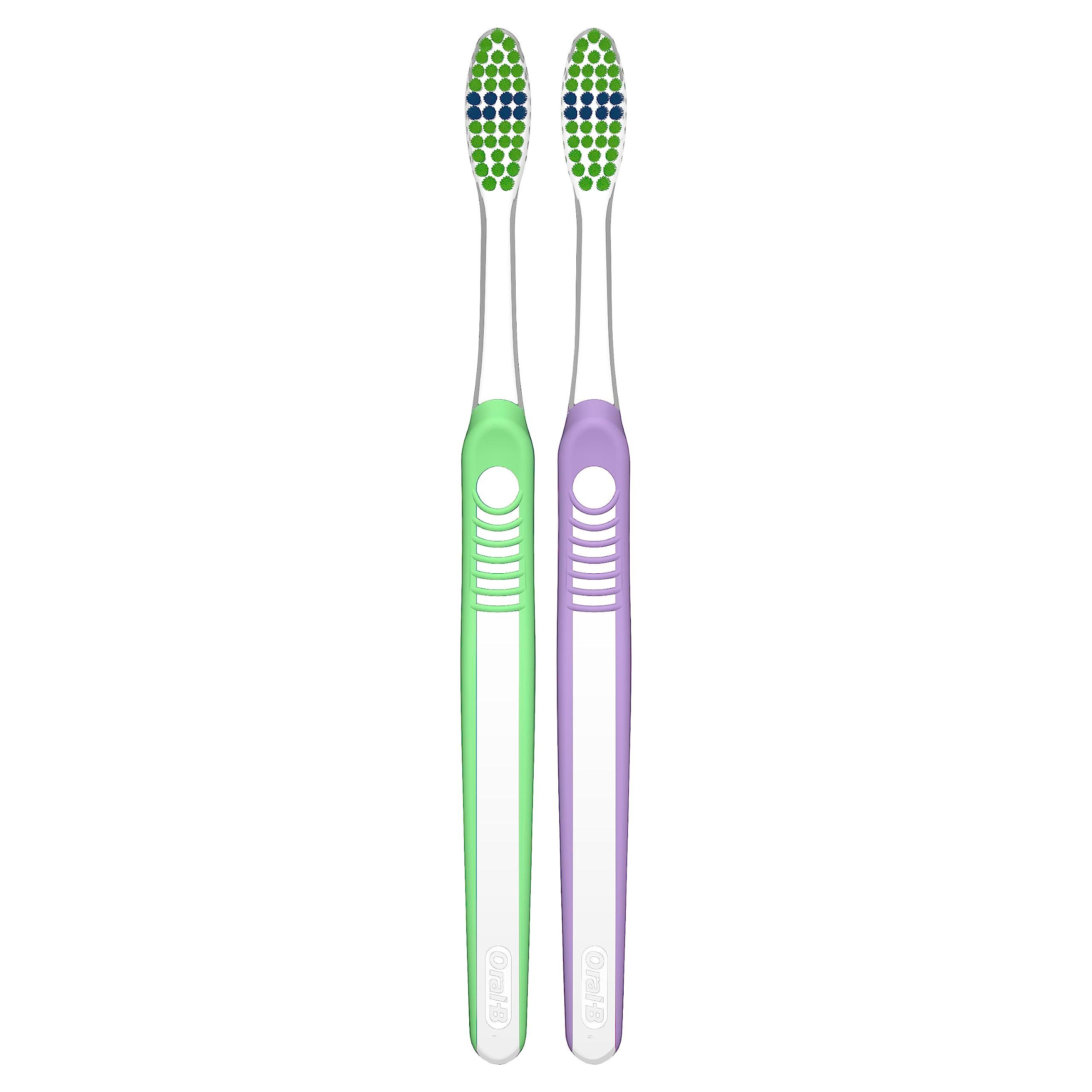 Oral-B Indicator Color Collection Toothbrushes, Medium, 2 Count - Image 3