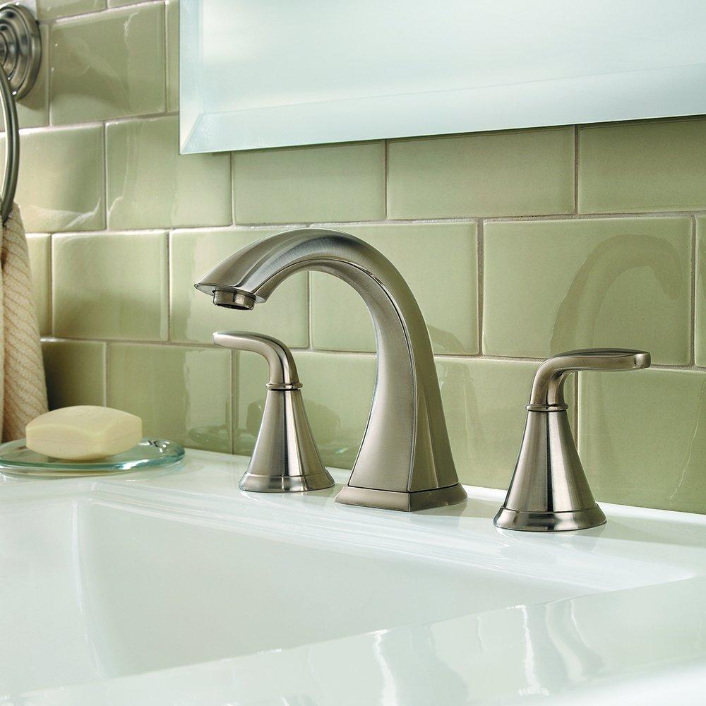 Pfister Pasadena Bathroom Sink Faucet, 8-Inch Widespread, 2-Handle, 3-Hole, Brushed Nickel Finish, LF049PDKK - Image 6