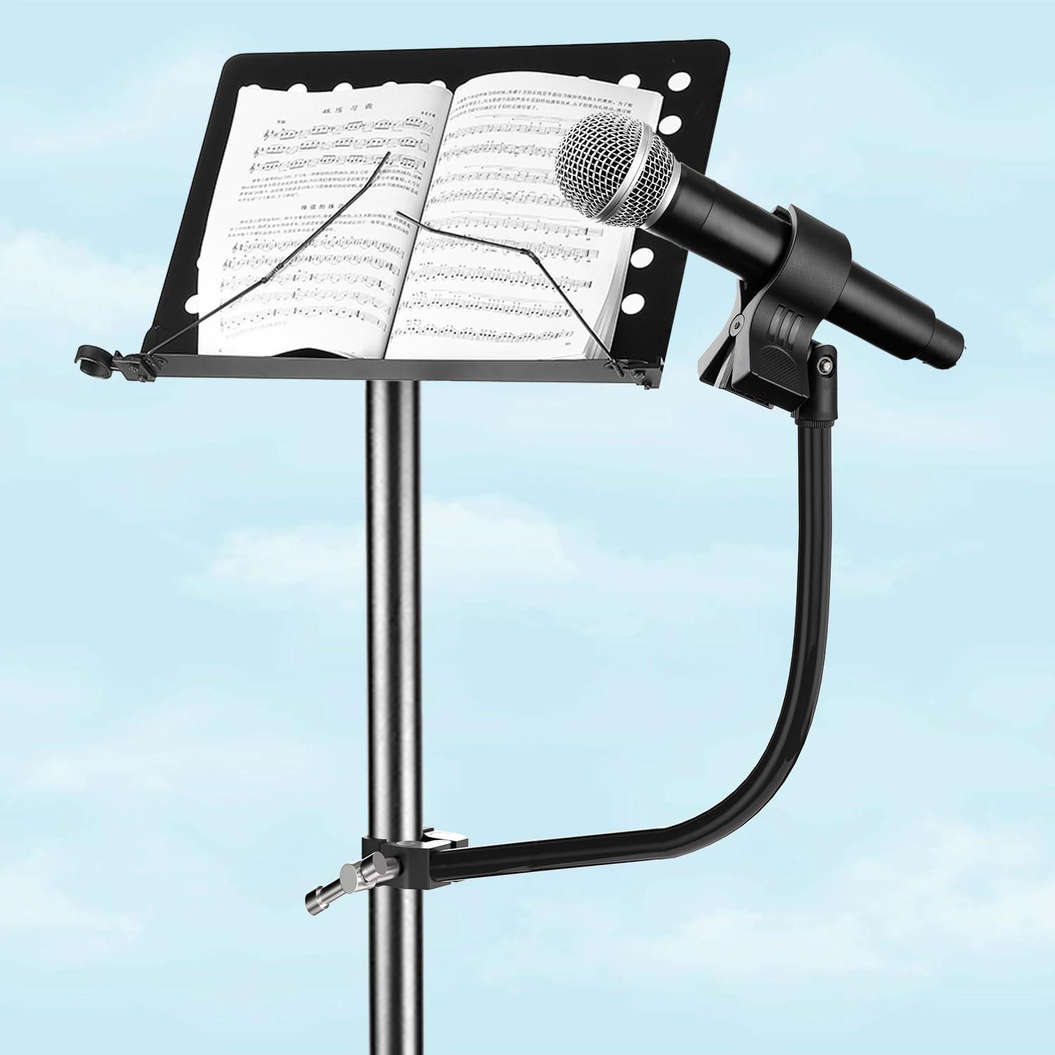 Mippko Gooseneck Microphone Stand,19.69" Flexible Adjustable Arm Super Crab Clamp Mic Clip 3/8"-16 to 5/8"-27 Adapter Mount,Compatible with Shure/Fifine / AT2020 / Pyle/Blue Snowball/Razer - Image 3