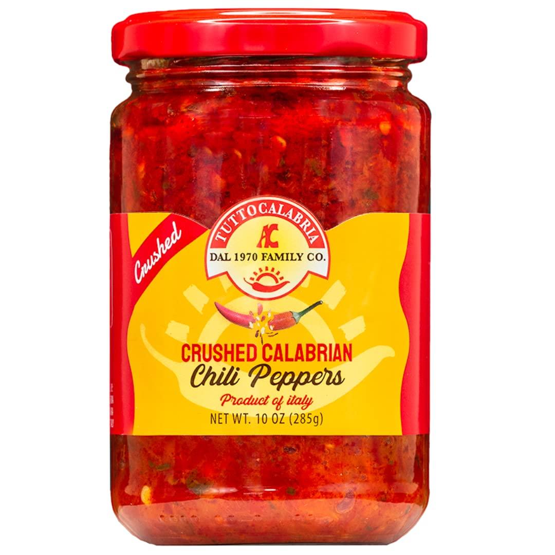 TUTTOCALABRIA Crushed Calabrian Chili Pepper, Paste/Spread/Sauce, Hot, Savory, Delicious,10 oz, (285g)