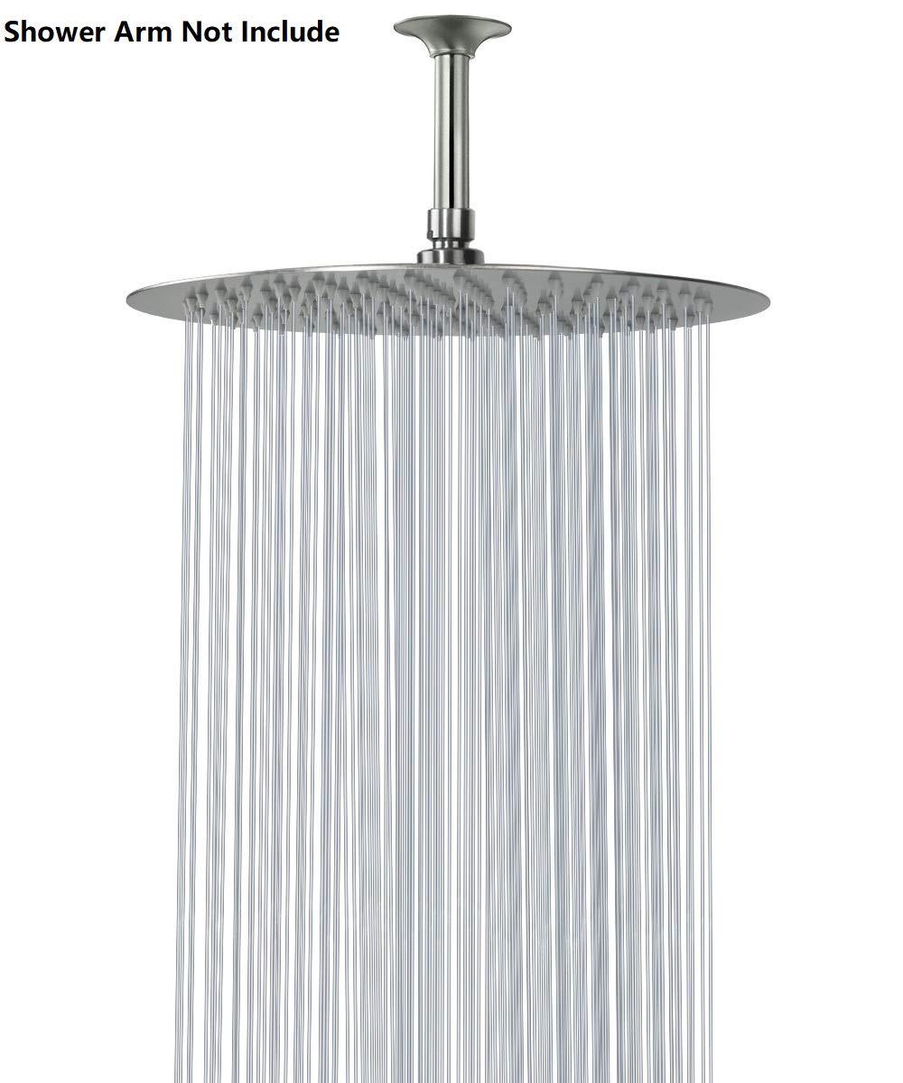 NearMoon Rain Shower Head, Ultra-Thin Design-Pressure Boosting, Awesome Some Experience, High Flow Stainless Steel Rainfall Head (12 Inch, Brushed Nickel) - Image 7