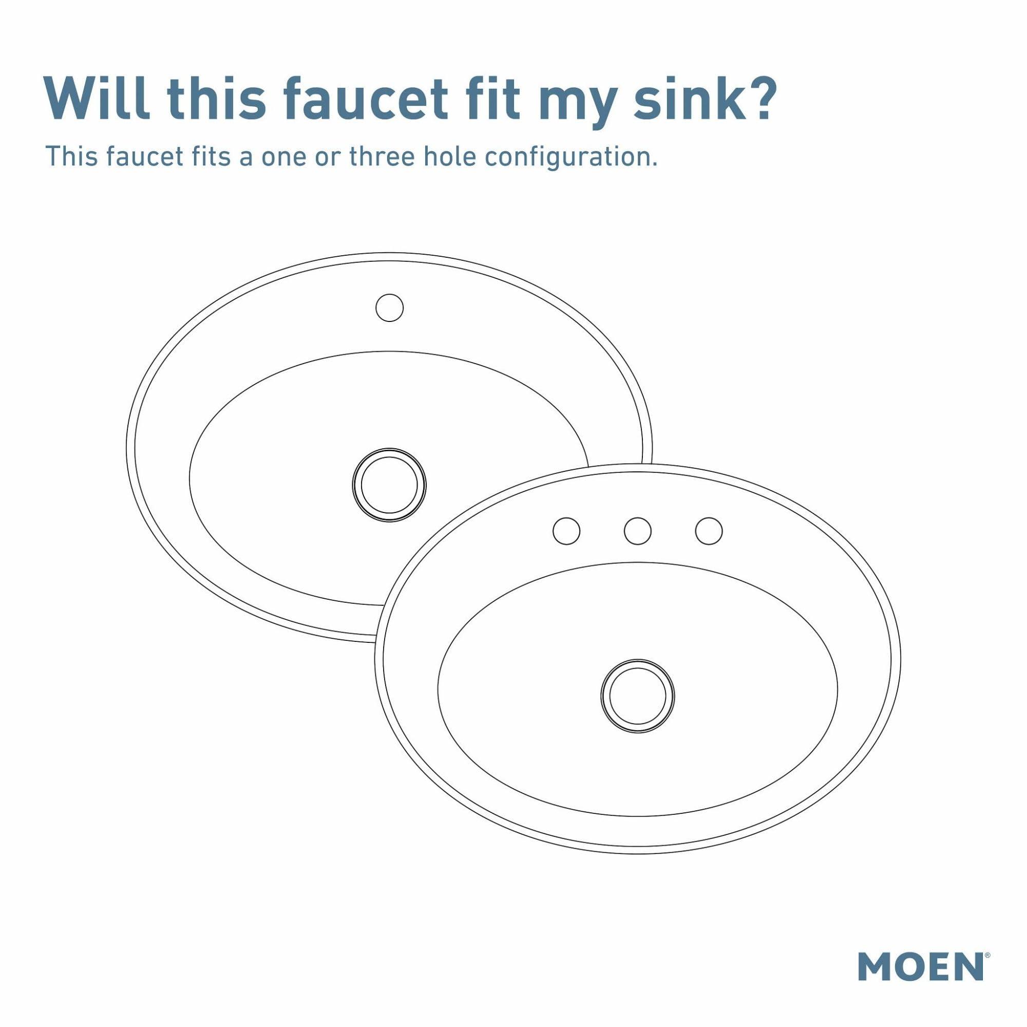 Moen 84980SRN Wellton Single-Handle Bathroom Faucet, One Hole Bathroom Sink Faucet with Optional Deck Plate and Drain Assembly, Spot Resist Brushed Nickel - Image 8